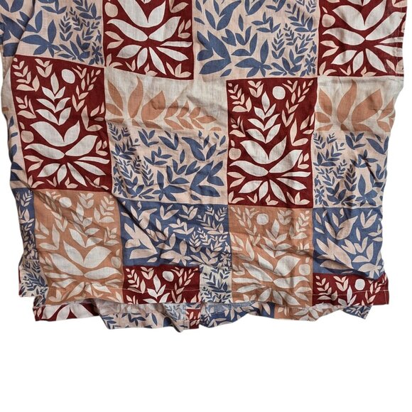 🔴 Sigrid Olsen Linen Shirt Large Multicolor Sleeveless Patchwork Button BackTop - Picture 5 of 16